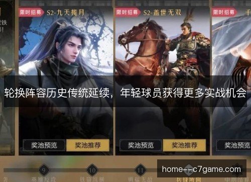 轮换阵容历史传统延续，年轻球员获得更多实战机会